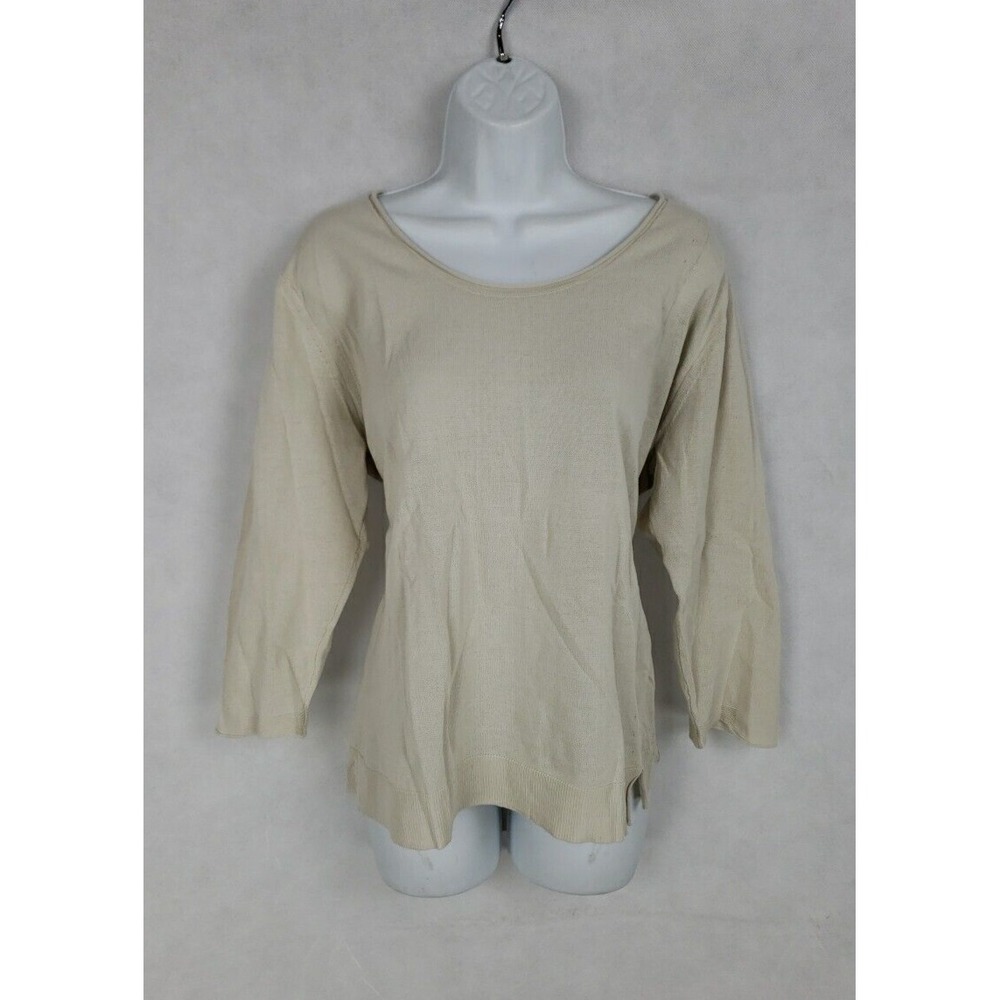 OSKA Women's Beige Size 5 Thin Lightweight Pullover Lovise 039 Shirt
